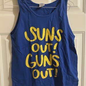 Suns Out Guns Out Tanktop Shirt Medium - Gildan